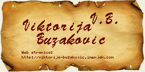 Viktorija Buzaković vizit kartica